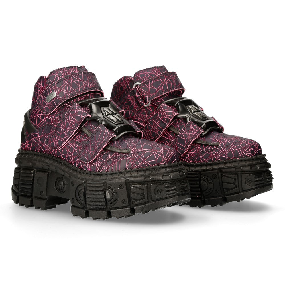 New Rock - Pink Crackle Metallic Ankle Boot M-WALL009-C9 – New Rock ...
