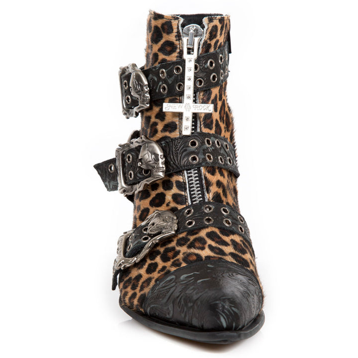 M-WST062-C4-Leopard Print new Rock Boots