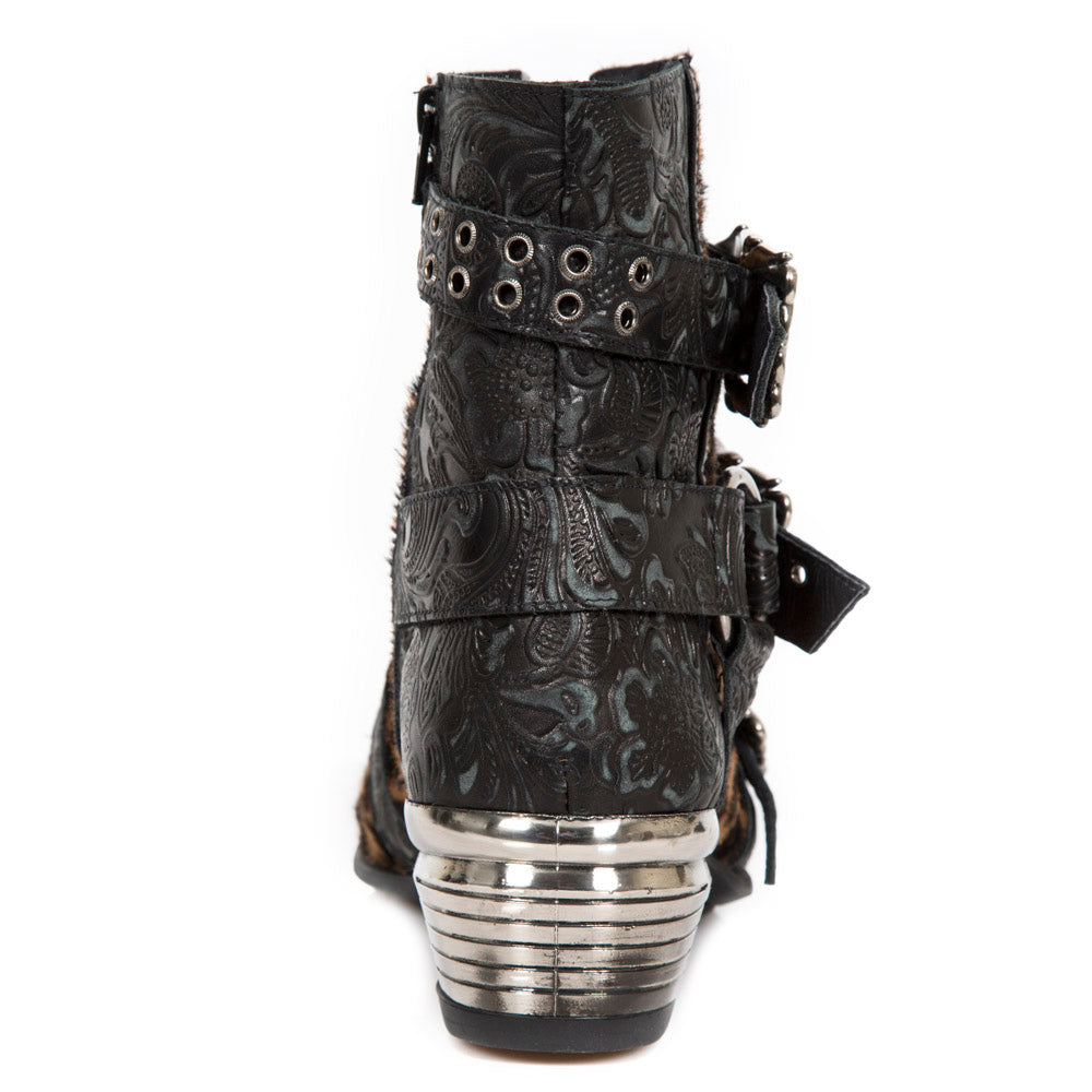M-WST062-C4-Leopard Print new Rock Boots
