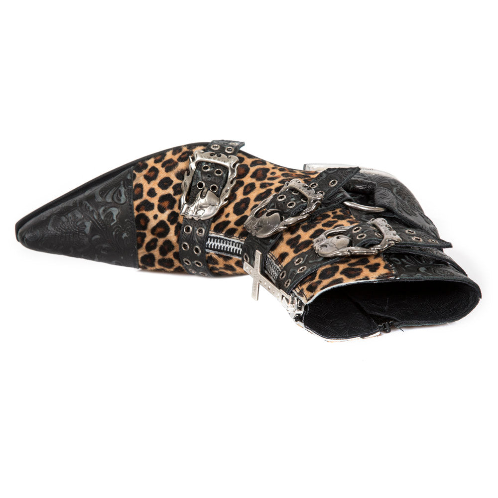 M-WST062-C4-Leopard Print new Rock Boots