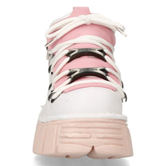 New Rock - Metallic Ankle Boot M-106N-C79 Pink & White