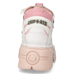 New Rock - Metallic Ankle Boot M-106N-C79 Pink & White