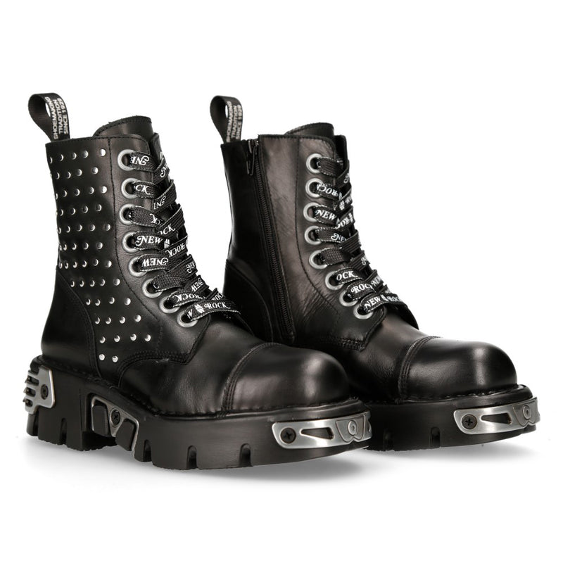 New Rock Metallic M-mili084n-s5 Unisex Black Stivali Platform - 36 EU New Rock Metallic M-mili084n-s5 Unisex Black Stivali Platform - 36 EU