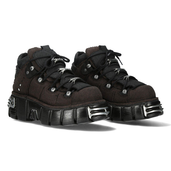 New Rocks Low New Rock M-WALL106-S16 Leather Ankle Boot – Metallic Collection ...