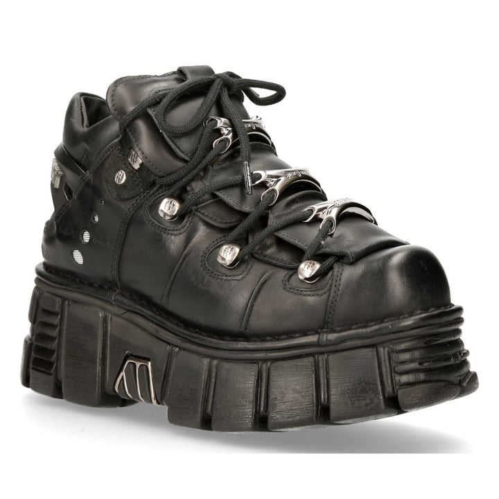 New Rock M-106-C66 Leather Ankle Boot – Metallic Collection