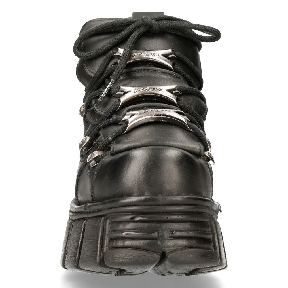 New Rock M-106-C66 Leather Ankle Boot – Metallic Collection