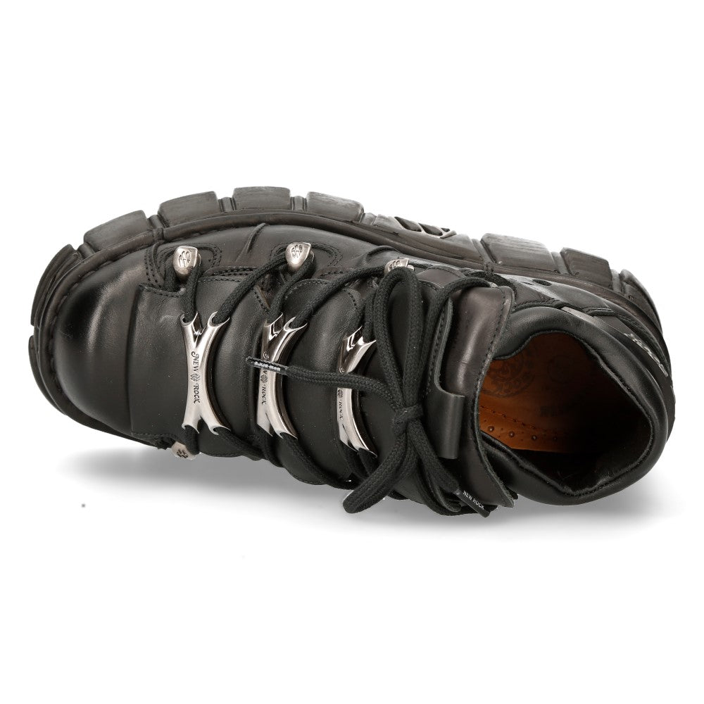 New Rock M-106-C66 Leather Ankle Boot – Metallic Collection