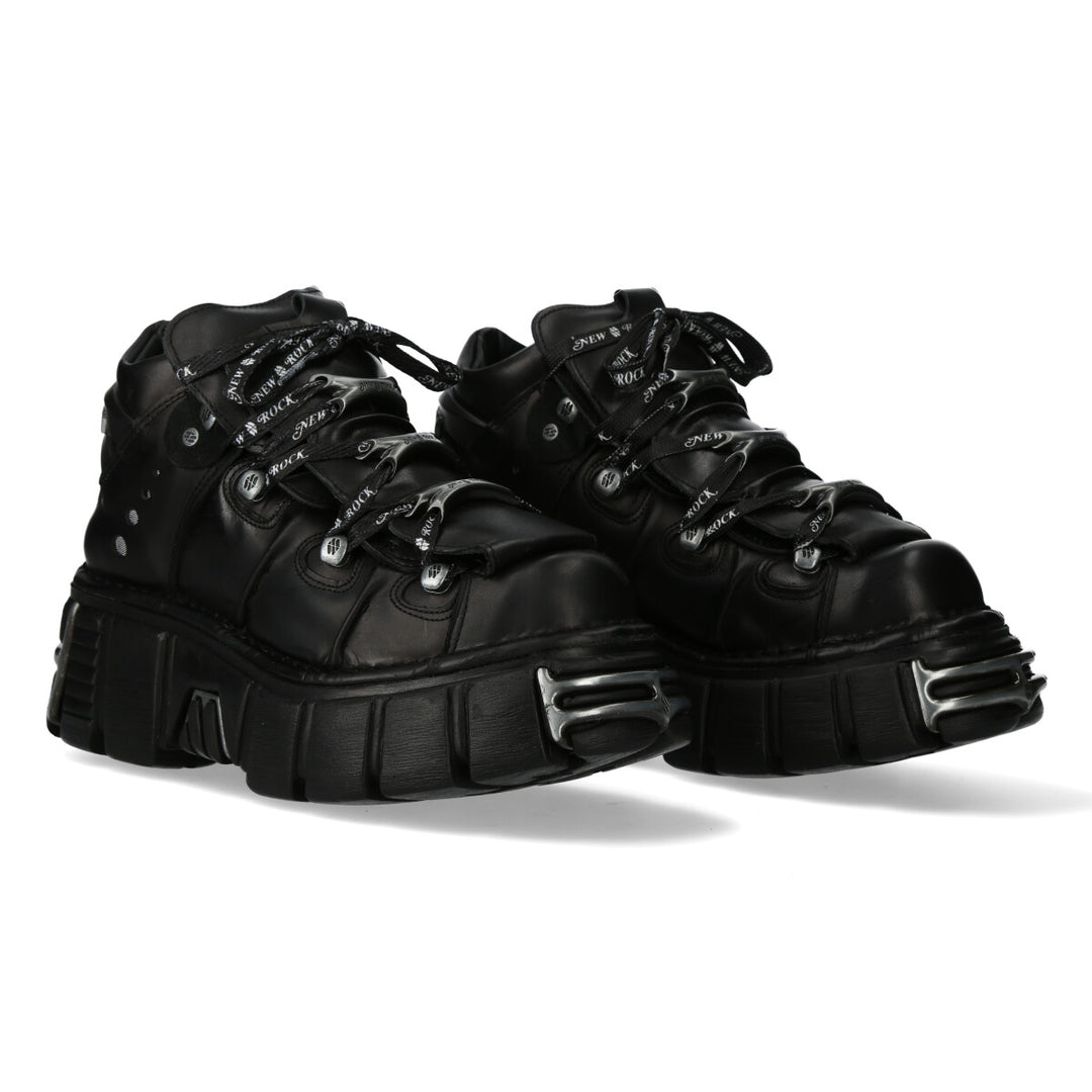 New Rock - Metallic Ankle Boot M-106LACE-S1