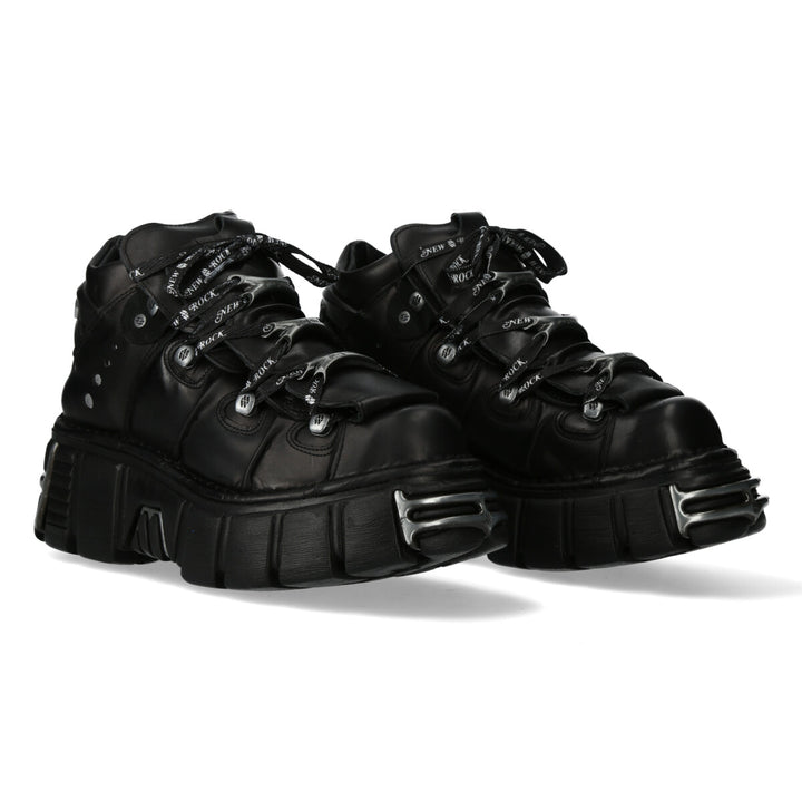 New Rock - Metallic Ankle Boot M-106LACE-S1