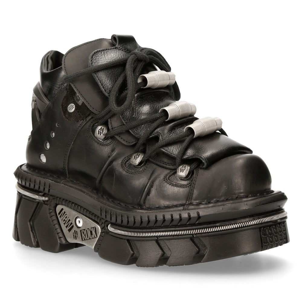 New Rock M-106M-C1 Leather Ankle Boot – Metallic Collection