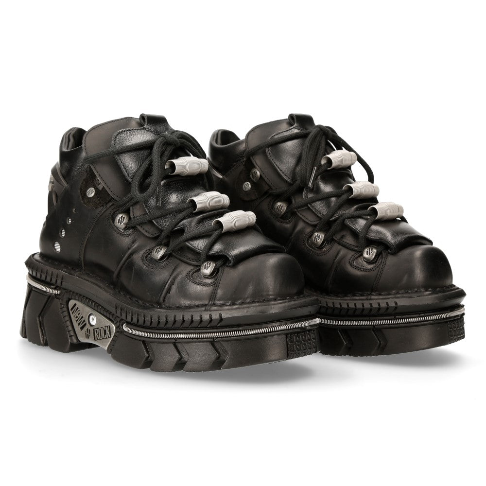 New Rock M-106M-C1 Leather Ankle Boot – Metallic Collection