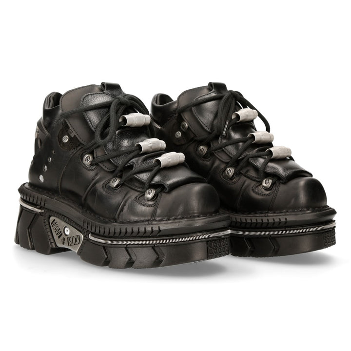 New Rock M-106M-C1 Leather Ankle Boot – Metallic Collection