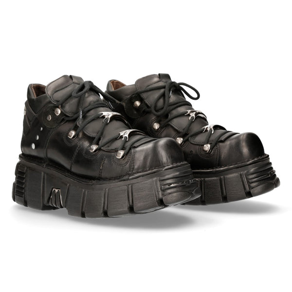 New Rock M-106N-S6 Leather Ankle Boot – Metallic Collection | Official ...