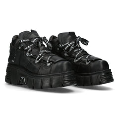 New Rock - Metallic Ankle Boot M-106SHLACE-C1