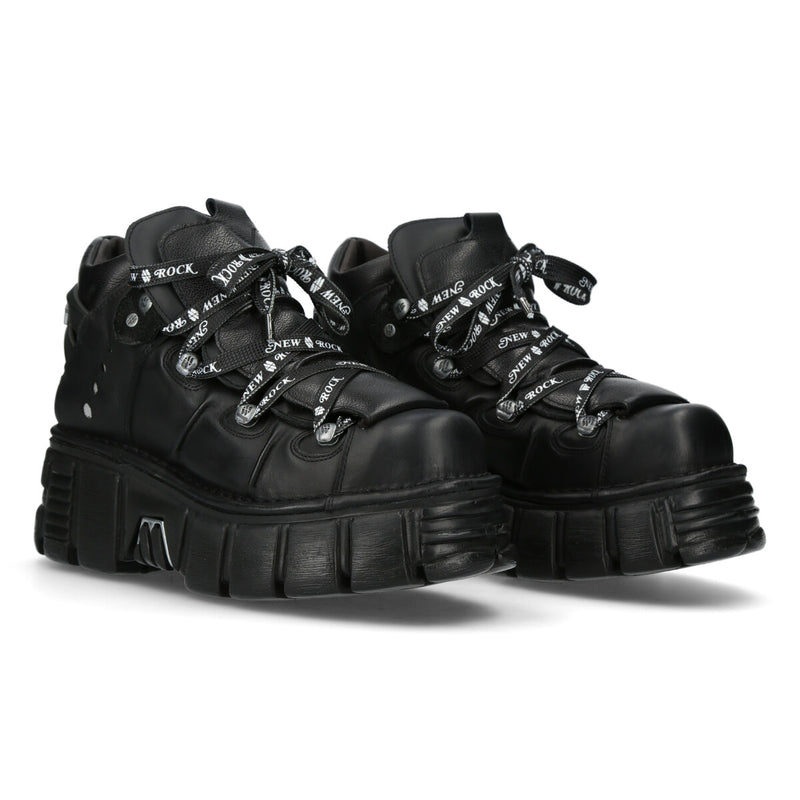 New Rock - Metallic Ankle Boot M-106SHLACE-C1