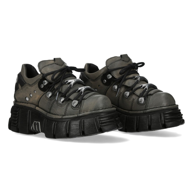 New Rock – Metallic Collection Leather Ankle Boot M-120N-C100
