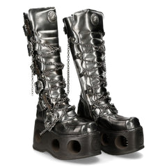 New Rock - Metallic Ankle Boot M-272-C49