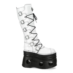 New Rock – Metallic Collection Leather Boot White M‑314‑C12