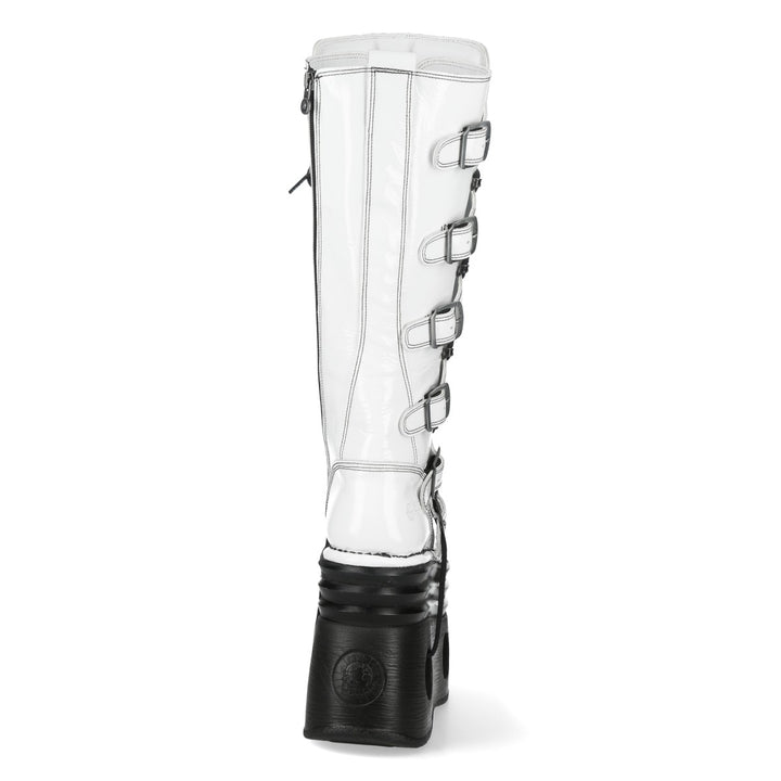 New Rock – Metallic Collection Leather Boot White M‑314‑C12