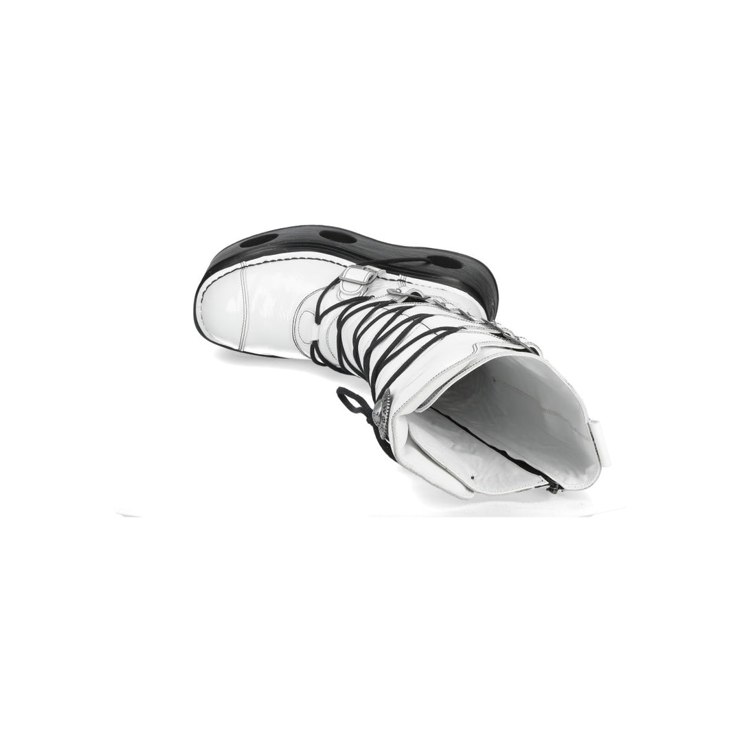 New Rock – Metallic Collection Leather Boot White M‑314‑C12