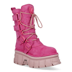 New Rock – Metallic Collection Pink Leather Boot M-575-C13
