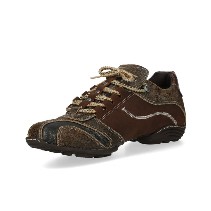 New Rock M-8122S-C10 Brown Distressed Leather Trainers