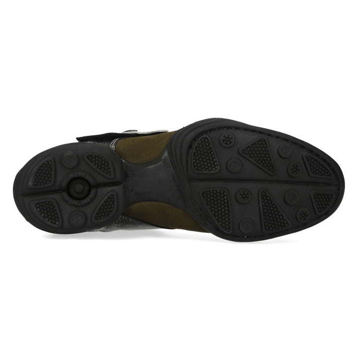 New Rock M-8133-S4 Olive White and Metallic Leather Strap Sneakers