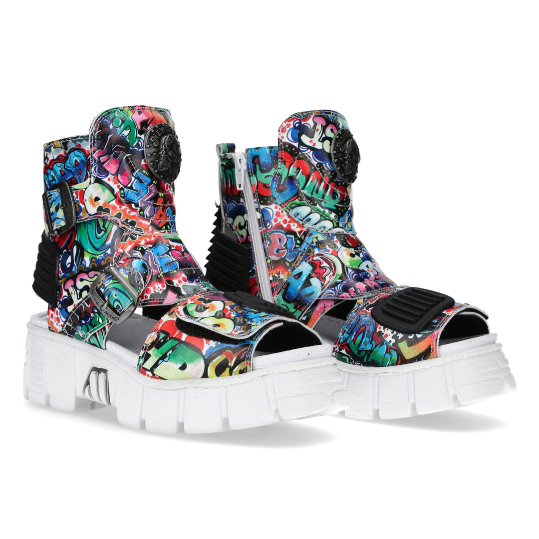 New Rock - Metallic Ankle Boot M-BIOS106-V5