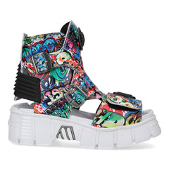 New Rock - Metallic Ankle Boot M-BIOS106-V5