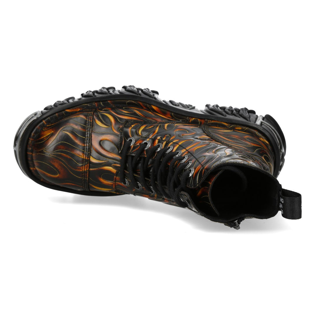 New Rock – Metallic Collection Genuine Leather Military Ankle Boot M‑MILI083C‑C83