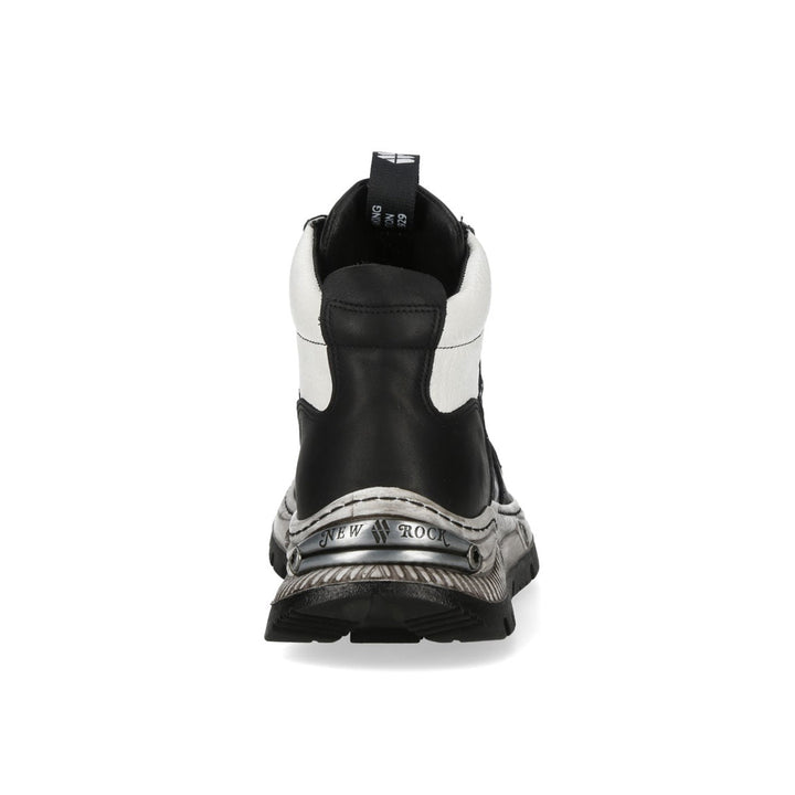 New Rock M-POWER007-C7 White Blue Black Colourblock Leather Sneaker Boots