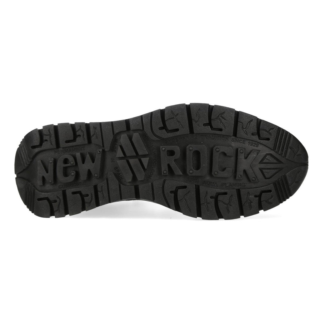 New Rock M-POWER007-C7 White Blue Black Colourblock Leather Sneaker Boots