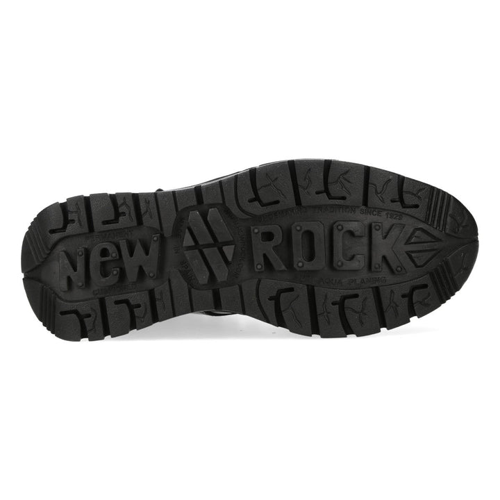 New Rock M-POWER008-C9 Black Glossy Leather Sneaker Boots