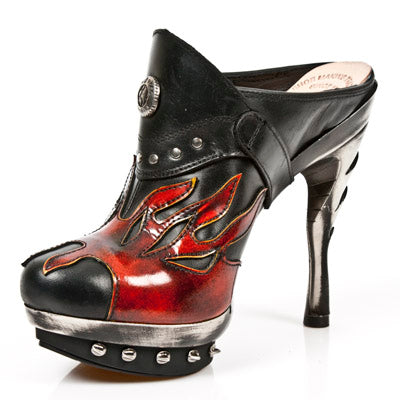 New Rock - Punk Platform Boot M-PUNK032-C4 Flame detail