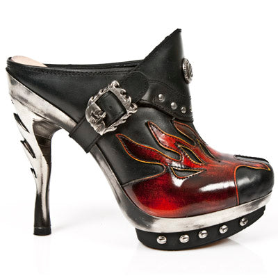 New Rock - Punk Platform Boot M-PUNK032-C4 Flame detail