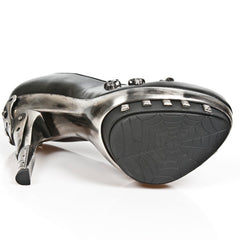 New Rock - Punk Platform Boot M-PUNK033-C1 Skull Hardware Detail