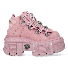 New Rock - Metallic Ankle Boot M-TANK106-C7 Light Pink