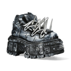 New Rock - Metallic Ankle Boot M-TANK106P-C1 Spikes