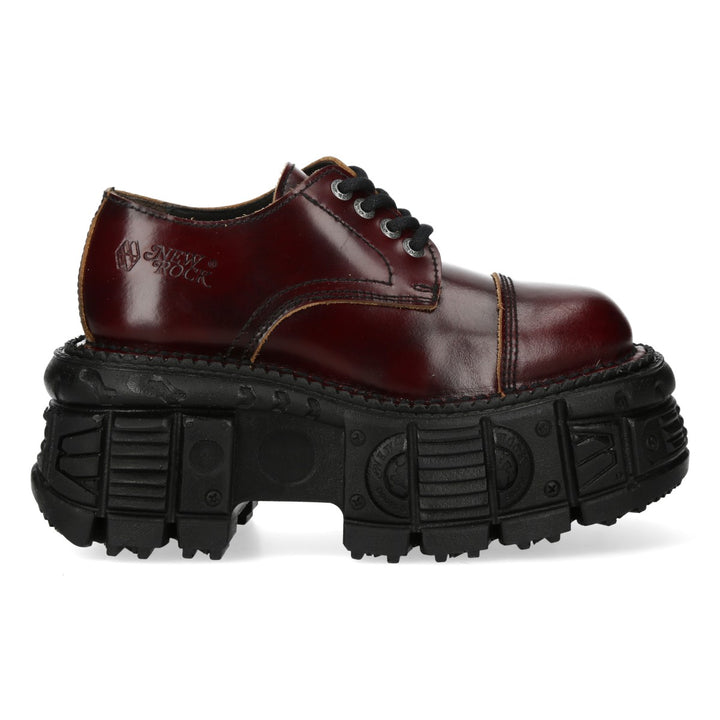 New Rock – Tank Military Collection Burgundy Red Leather shoe M‑TANKMILI003‑C2