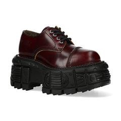 New Rock – Tank Military Collection Burgundy Red Leather shoe M‑TANKMILI003‑C2
