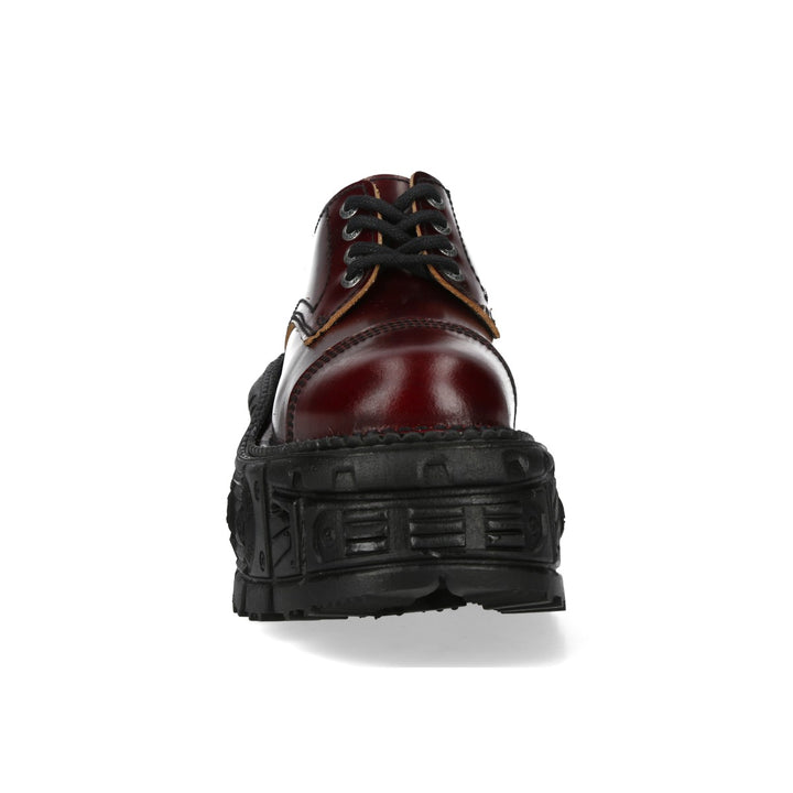New Rock – Tank Military Collection Burgundy Red Leather shoe M‑TANKMILI003‑C2