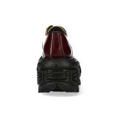 New Rock – Tank Military Collection Burgundy Red Leather shoe M‑TANKMILI003‑C2