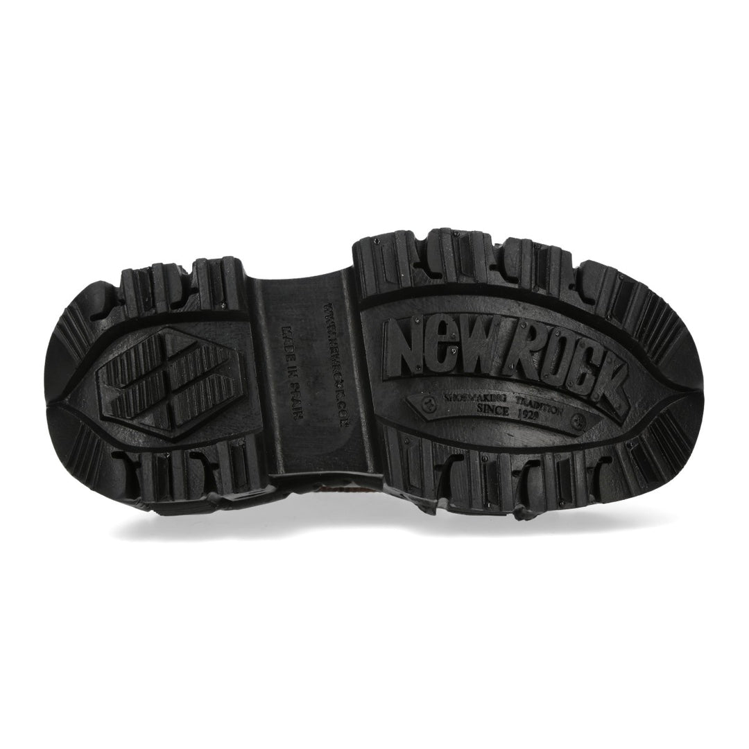 New Rock – Tank Military Collection Burgundy Red Leather shoe M‑TANKMILI003‑C2