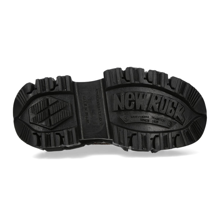 New Rock – Tank Military Collection Burgundy Red Leather shoe M‑TANKMILI003‑C2