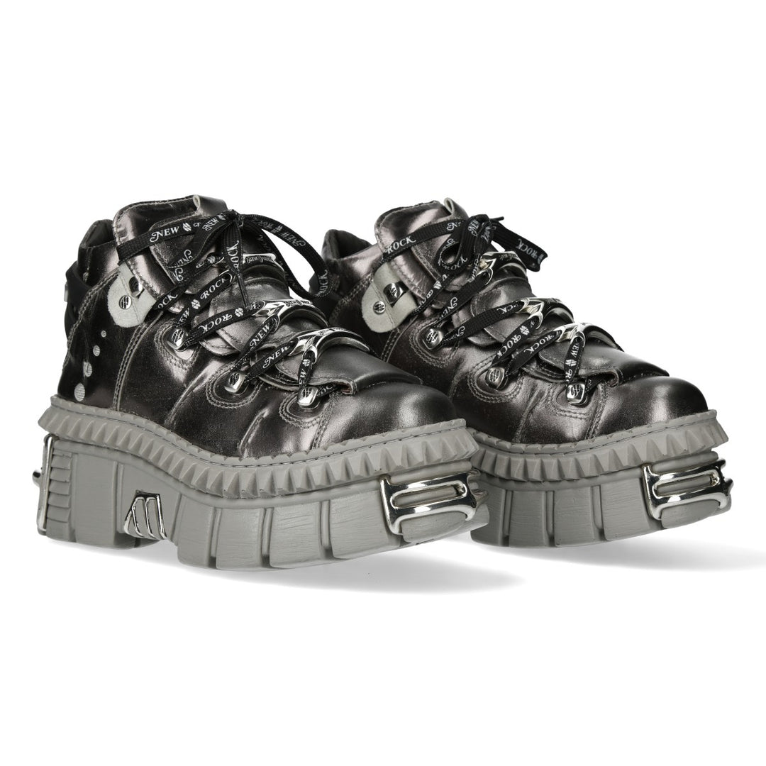 New Rock - Metallic Ankle Boot M-WALL106-C182