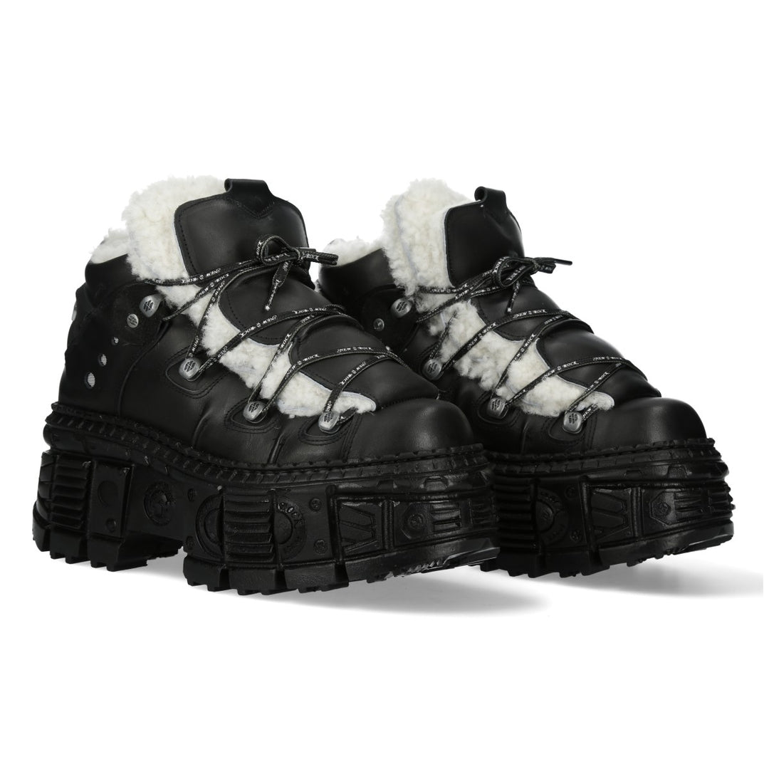 New Rock - Metallic Ankle Boot M-WALL106BSHLACE-C1