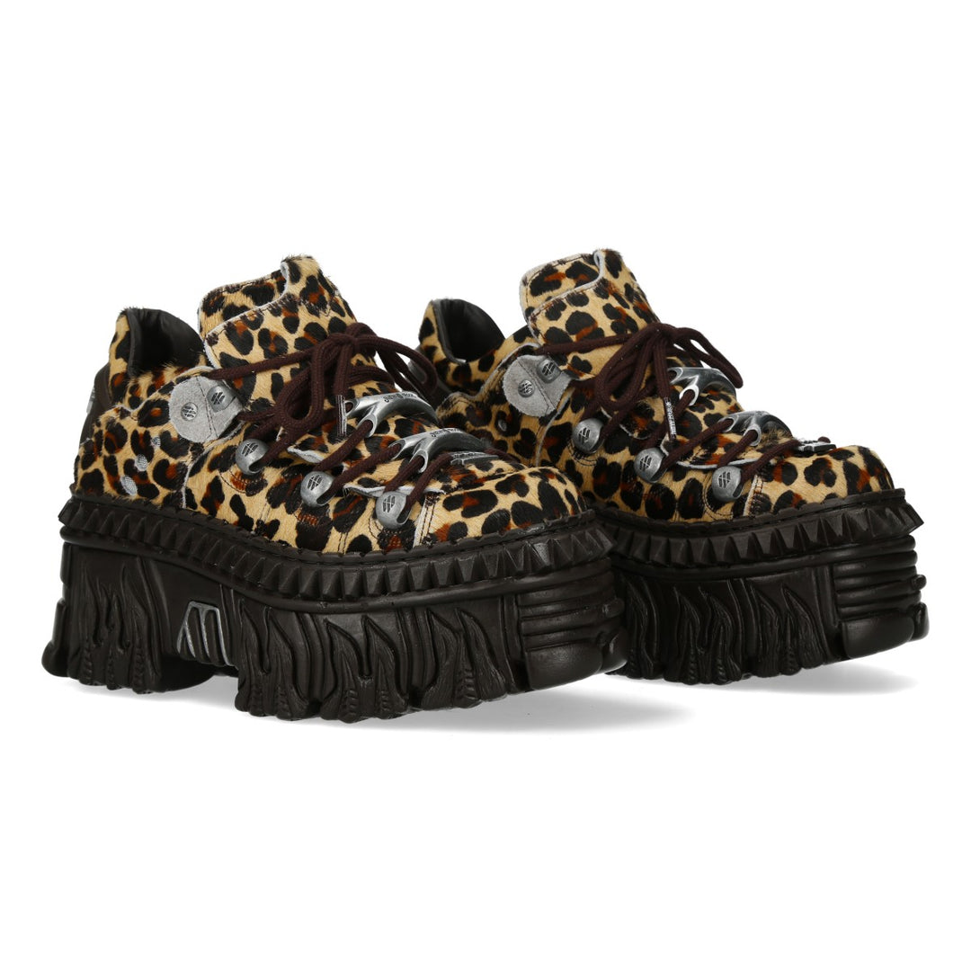 New Rocks Low New Rock - Leopard Pony Hair Claw Lace Shoe M-WALL120NC-C3 – New Rock ...