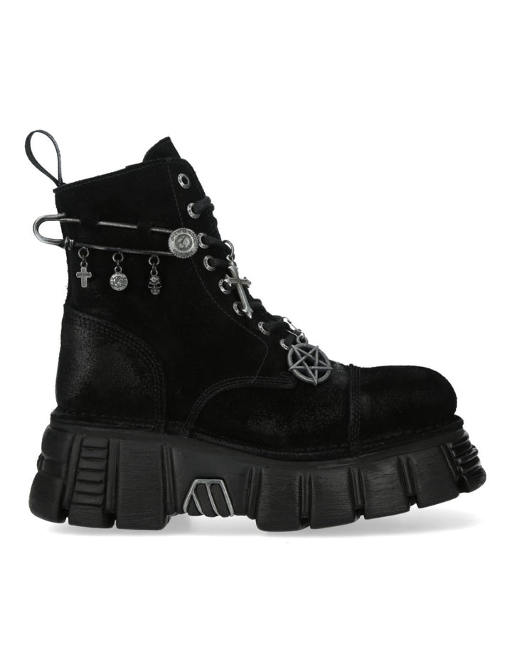 New Rock M-MILI083CPCI-C1 Military Collection Ankle Boot
