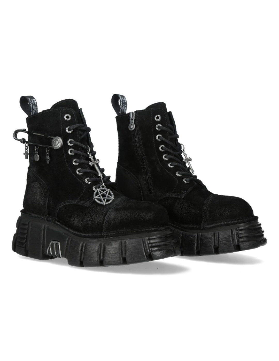 New Rock M-MILI083CPCI-C1 Military Collection Ankle Boot