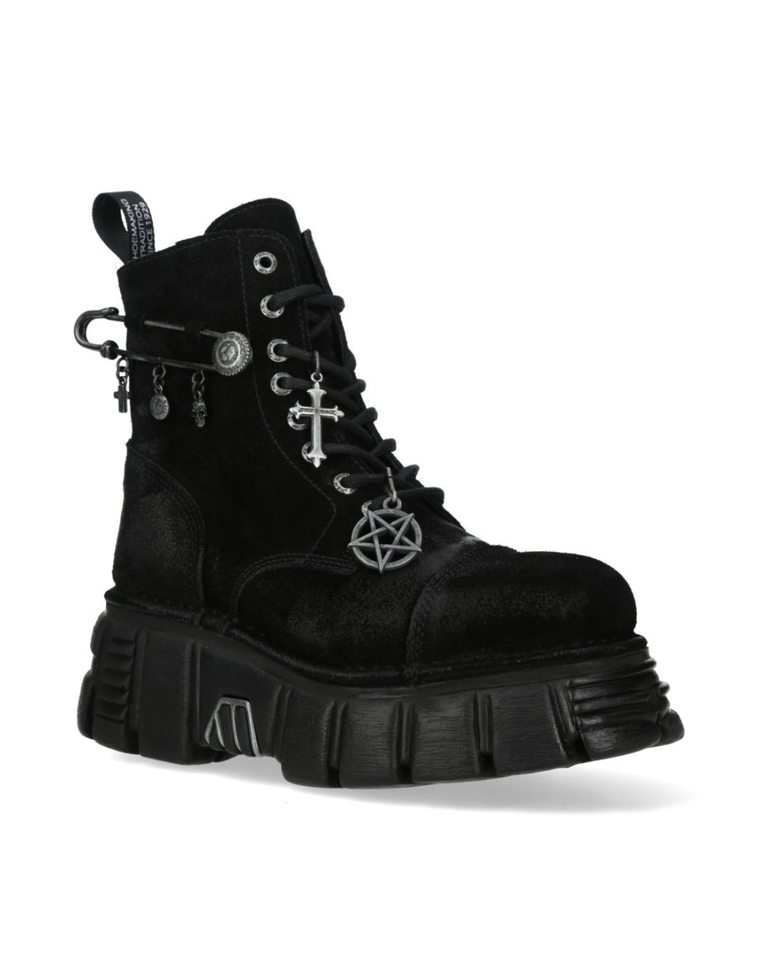 New Rock M-MILI083CPCI-C1 Military Collection Ankle Boot